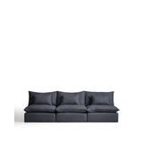 5-Sitzer-Modularsofa Anarela mit abnehmbarem Bezug aus Leinen und Viskose in Dunkelgrau, 330 cm, FSC Mix Credit von Kave Home – Bild 1