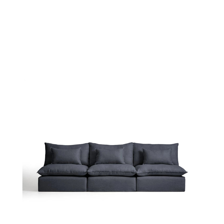 5-Sitzer-Modularsofa Anarela mit abnehmbarem Bezug aus Leinen und Viskose in Dunkelgrau, 330 cm, FSC Mix Credit von Kave Home – Bild 1