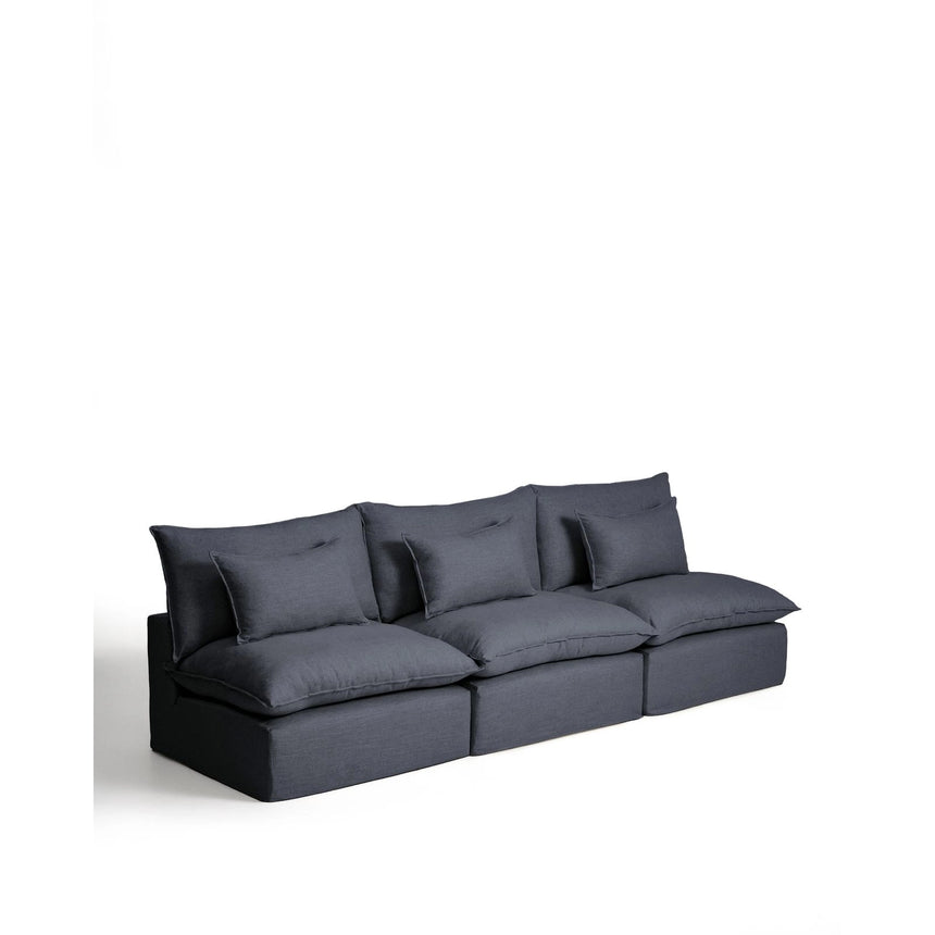 5-Sitzer-Modularsofa Anarela mit abnehmbarem Bezug aus Leinen und Viskose in Dunkelgrau, 330 cm, FSC Mix Credit von Kave Home – Bild 3