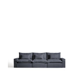 5-Sitzer-Modularsofa Anarela mit abnehmbarem Bezug aus Leinen und Viskose in Dunkelgrau, 370 cm, FSC Mix Credit von Kave Home – Bild 1