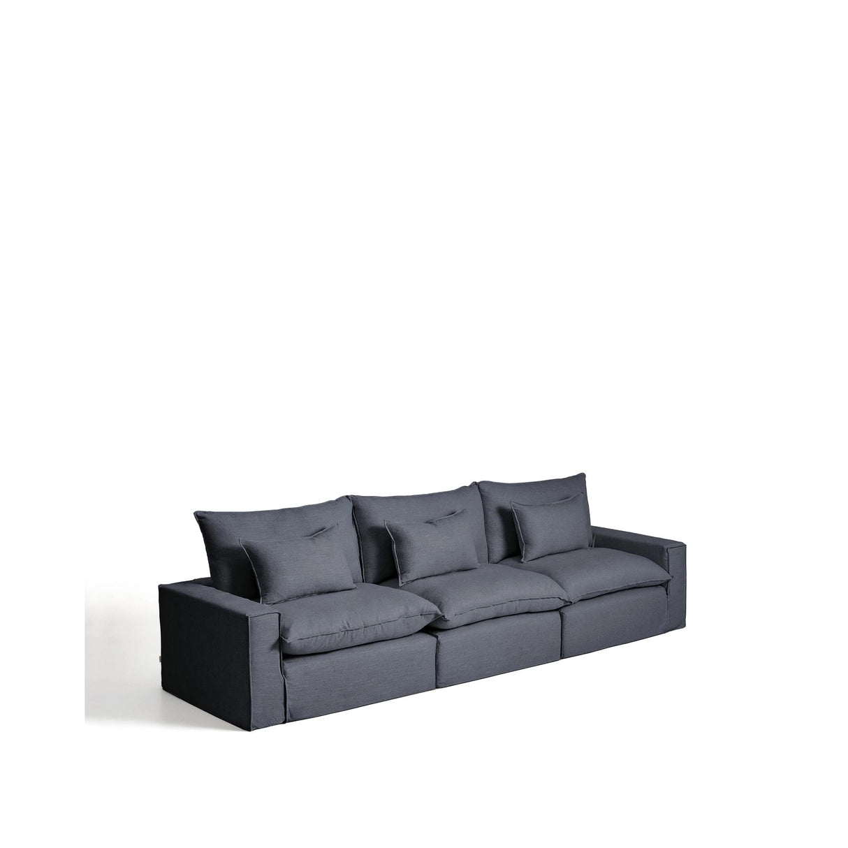 5-Sitzer-Modularsofa Anarela mit abnehmbarem Bezug aus Leinen und Viskose in Dunkelgrau, 370 cm, FSC Mix Credit von Kave Home – Bild 3
