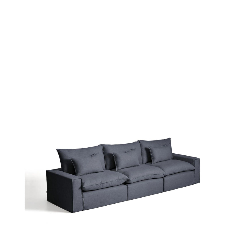 5-Sitzer-Modularsofa Anarela mit abnehmbarem Bezug aus Leinen und Viskose in Dunkelgrau, 370 cm, FSC Mix Credit von Kave Home – Bild 3