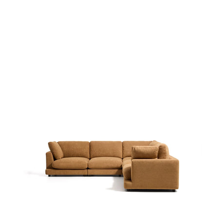 6-Sitzer-Ecksofa Gala aus senfgelbem Microbouclé, FSC Mix Credit, 300 x 300 cm von Kave Home – Bild 1