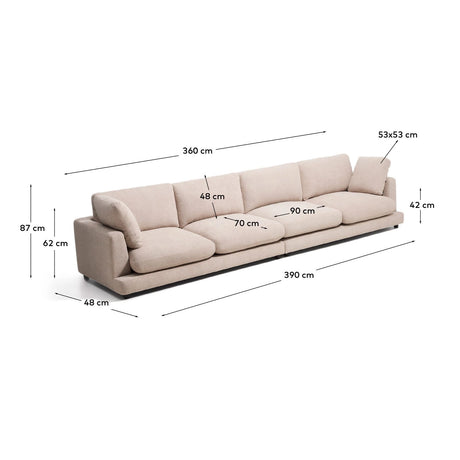 6-Sitzer-Sofa Gala aus Microbouclé, FSC Mix Credit, 390 cm von Kave Home – Bild 2