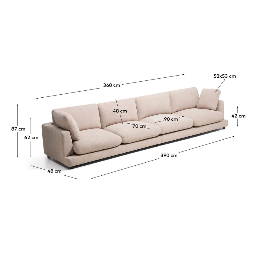 6-Sitzer-Sofa Gala aus Microbouclé, FSC Mix Credit, 390 cm von Kave Home – Bild 2