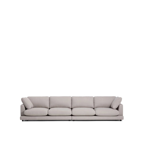 6-Sitzer-Sofa Gala aus grauem Micro-Bouclé FSC Mix Credit 390 cm von Kave Home – Produktbild 1
