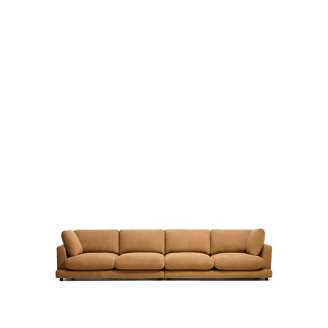 6-Sitzer-Sofa Gala aus senfgelbem Microbouclé, FSC Mix Credit, 390 cm von Kave Home – Bild 1