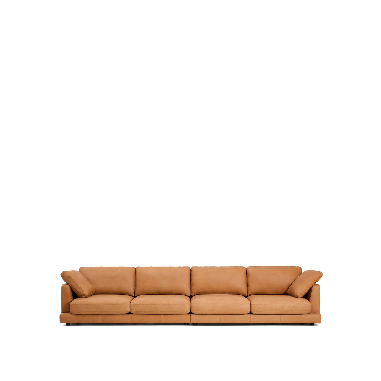 6-Sitzer-Sofa Gala in braunem Leder, 390 cm von Kave Home – Produktbild 1