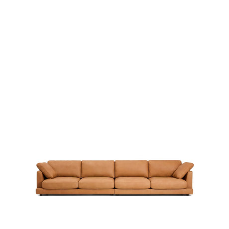 6-Sitzer-Sofa Gala in braunem Leder, 390 cm von Kave Home – Produktbild 1