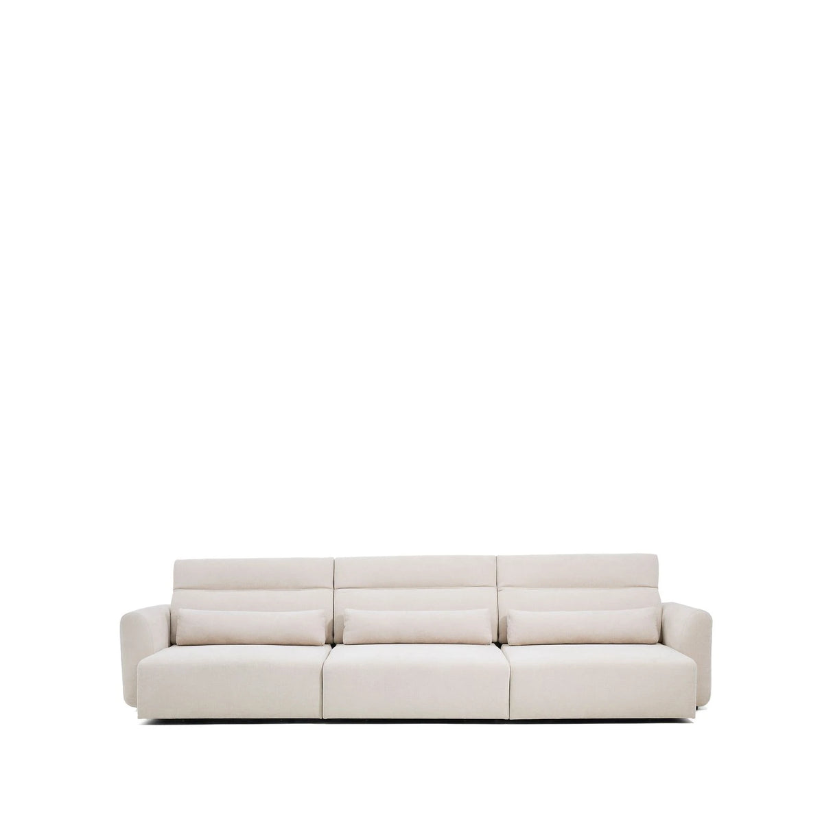6-Sitzer-Sofa Lares mit elektrisch ausfahrbaren Sitzen und verstellbarer Kopfstütze in beiger Chenille, 410 cm von Kave Home – Produktbild 11
