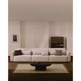 6-Sitzer-Sofa Lares mit elektrisch ausfahrbaren Sitzen und verstellbarer Kopfstütze in beiger Chenille, 410 cm von Kave Home – Produktbild 2