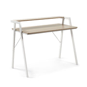 Aarhus Tisch Melamin natur und Beine aus Stahl mit weißem Finish 115 x 60 cm von Kave Home – Bild 1