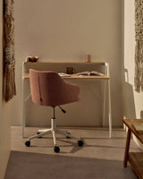 Aarhus Tisch Melamin natur und Beine aus Stahl mit weißem Finish 115 x 60 cm von Kave Home – Bild 2