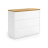 Abilen Kommode mit 3 Schubladen aus Eichenfurnier 90 x 75 cm von Kave Home – Bild 1