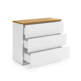Abilen Kommode mit 3 Schubladen aus Eichenfurnier 90 x 75 cm von Kave Home – Bild 5