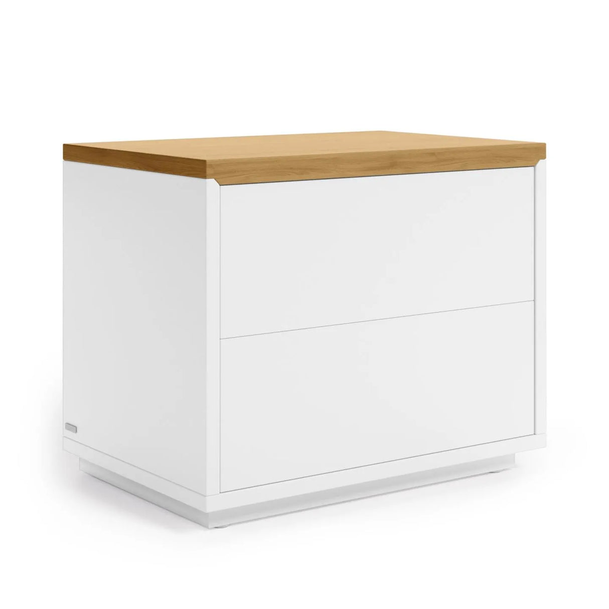 Abilen Nachttisch Eichenfurnier und weiß lackiert 53 x 44 cm von Kave Home – Produktbild 3