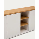 Abilen Sideboard 3 Türen aus Eichenfurnier und weisser Lackierung 180 x 75 cm FSC 100% von Kave Home – Bild 7