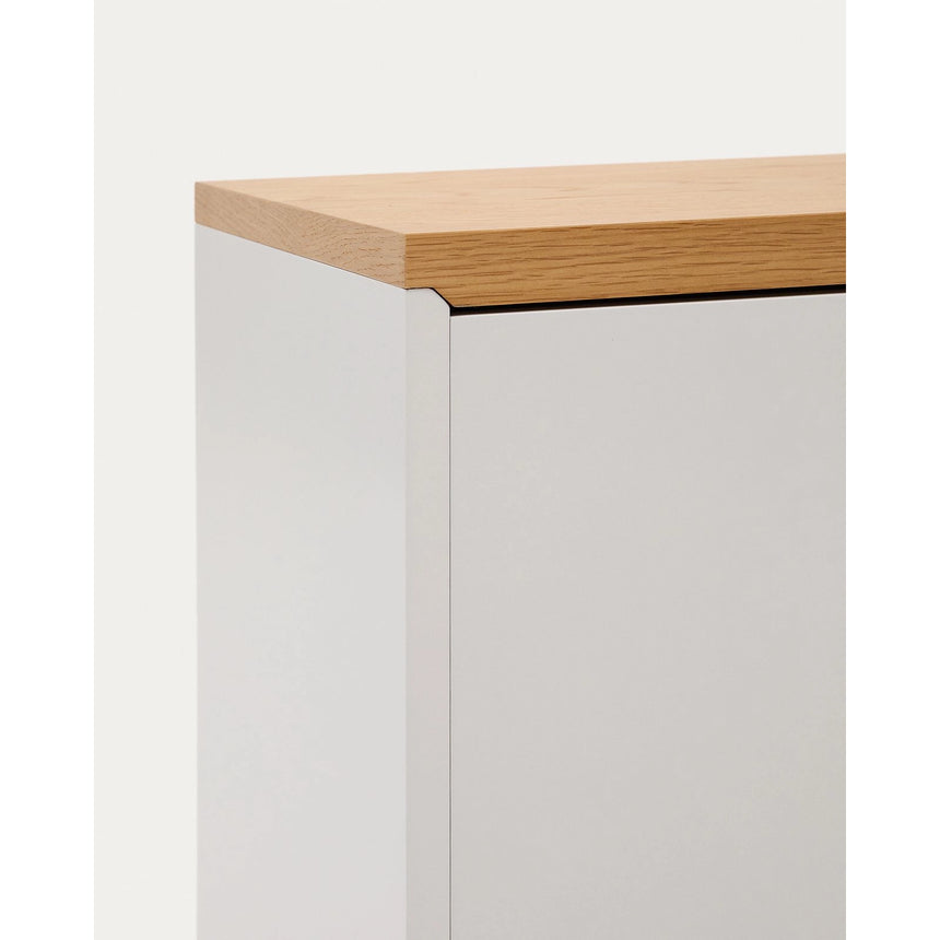 Abilen Sideboard 3 Türen aus Eichenfurnier und weisser Lackierung 180 x 75 cm FSC 100% von Kave Home – Bild 8