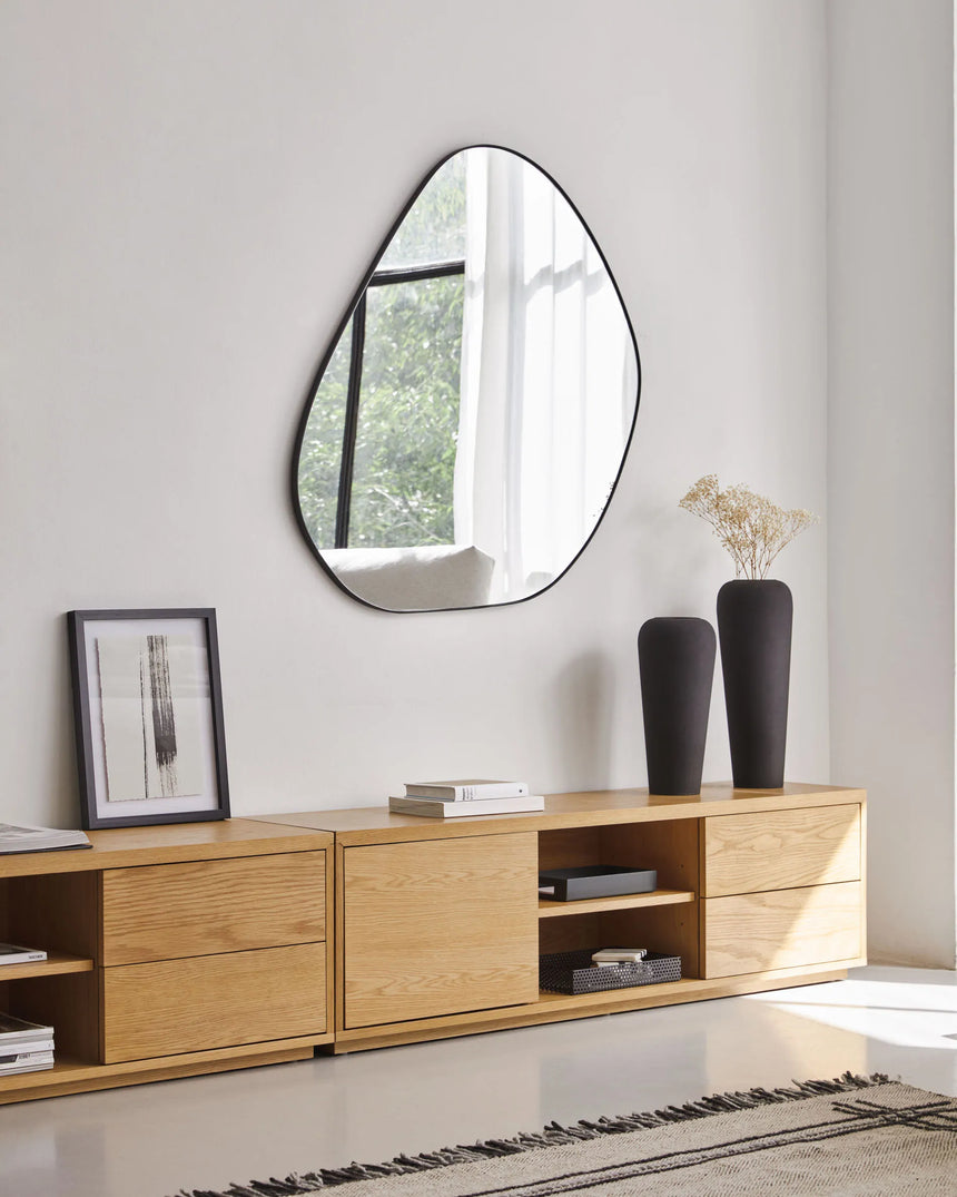 Abilen TV-Schrank 1 Türe und 2 Schubladen aus Eichenfurnier 150 x 44 cm FSC 100% von Kave Home – Produktbild 4