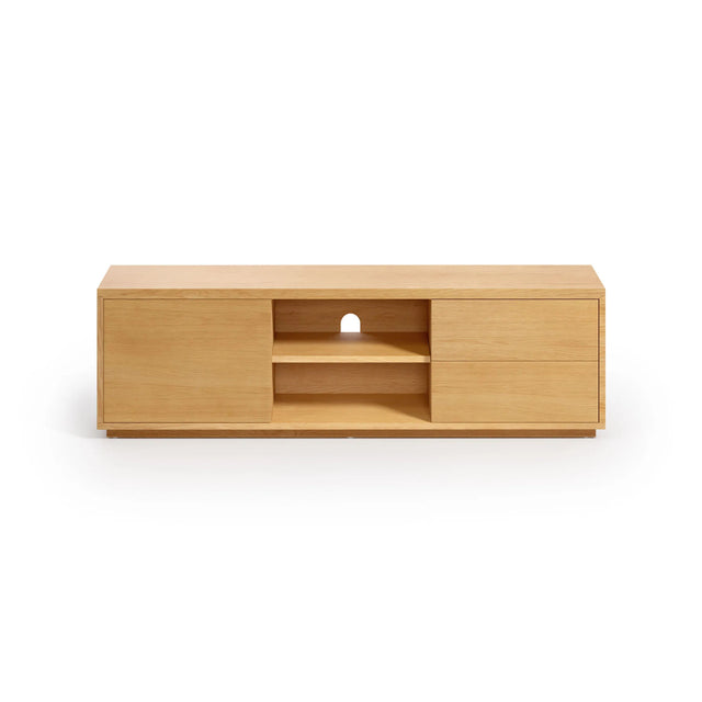 Abilen TV-Schrank 1 Türe und 2 Schubladen aus Eichenfurnier 150 x 44 cm FSC 100% von Kave Home – Produktbild 5