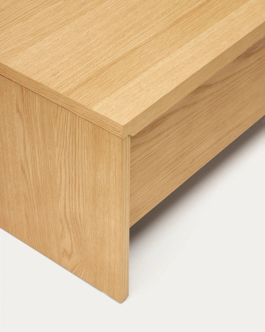 Abilen höhenverstellbarer Couchtisch aus Eichenfurnier 110 x 60 cm FSC 100% von Kave Home – Bild 6