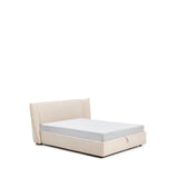 Abziehbares Bett Arvian aus beigefarbener Chenille mit Klappbettkasten für eine Matratze von 160 x 200 cm von Kave Home – Produktbild 4