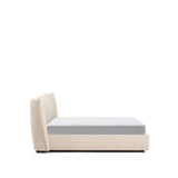 Abziehbares Bett Arvian aus beigefarbener Chenille mit Klappbettkasten für eine Matratze von 180 x 200 cm von Kave Home – Produktbild 8