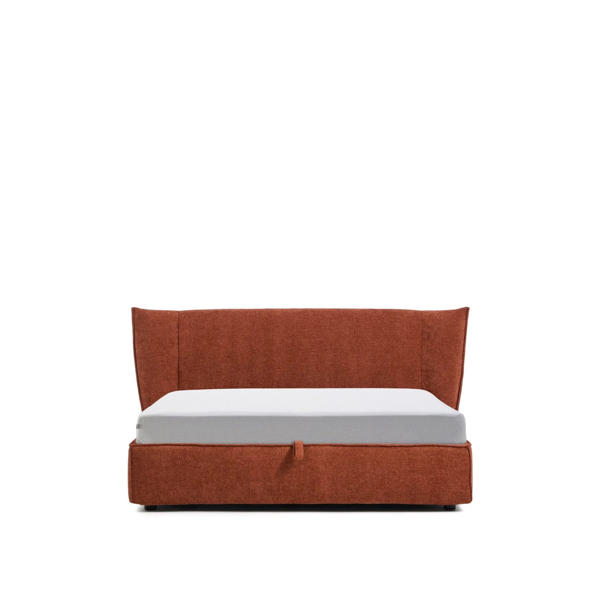 Abziehbares Bett Arvian aus terrakottafarbener Chenille mit Klappbettkasten für eine Matratze von 160 x 200 cm von Kave Home – Bild 1