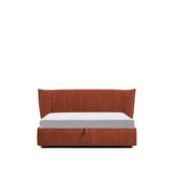 Abziehbares Bett Arvian aus terrakottafarbener Chenille mit Klappbettkasten für eine Matratze von 160 x 200 cm von Kave Home – Bild 1