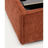 Abziehbares Bett Arvian aus terrakottafarbener Chenille mit Klappbettkasten für eine Matratze von 160 x 200 cm von Kave Home – Bild 13