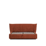 Abziehbares Bett Arvian aus terrakottafarbener Chenille mit Klappbettkasten für eine Matratze von 180 x 200 cm von Kave Home – Bild 6