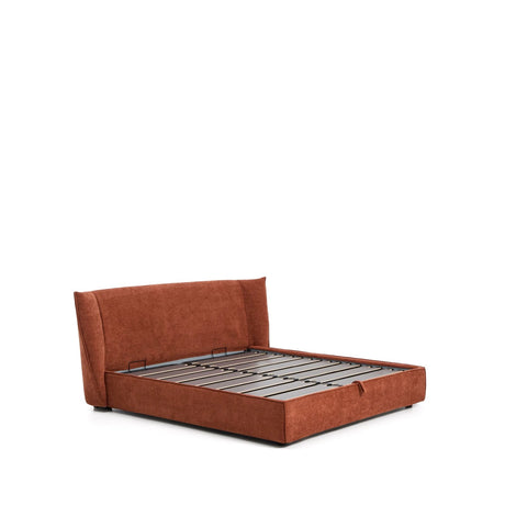 Abziehbares Bett Arvian aus terrakottafarbener Chenille mit Klappbettkasten für eine Matratze von 180 x 200 cm von Kave Home – Bild 8