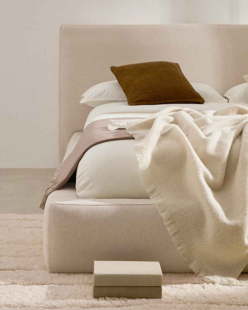 Abziehbares Bett Blok beige für eine 90 x 200 cm große Matratze FSC Mix Credit von Kave Home – Produktbild 7
