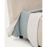 Abziehbares Bett Dafra aus beigefarbener Chenille mit Klappbettkasten für eine Matratze von 160 x 200 cm von Kave Home – Produktbild 11