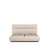 Abziehbares Bett Dafra aus beigefarbener Chenille mit Klappbettkasten für eine Matratze von 180 x 200 cm von Kave Home – Produktbild 6