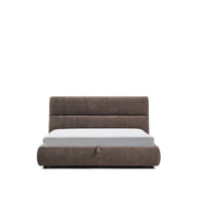 Abziehbares Bett Dafra aus dunkelbrauner Chenille mit Klappbettkasten für eine Matratze von 180 x 200 cm von Kave Home – Bild 1