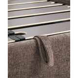 Abziehbares Bett Dafra aus dunkelbrauner Chenille mit Klappbettkasten für eine Matratze von 180 x 200 cm von Kave Home – Bild 11