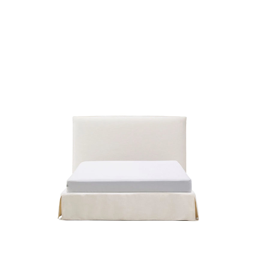 Abziehbares Bett Jaira in weißer Chenille für Matratzengröße 150 x 190 cm, FSC Mix Credit von Kave Home – Bild 1