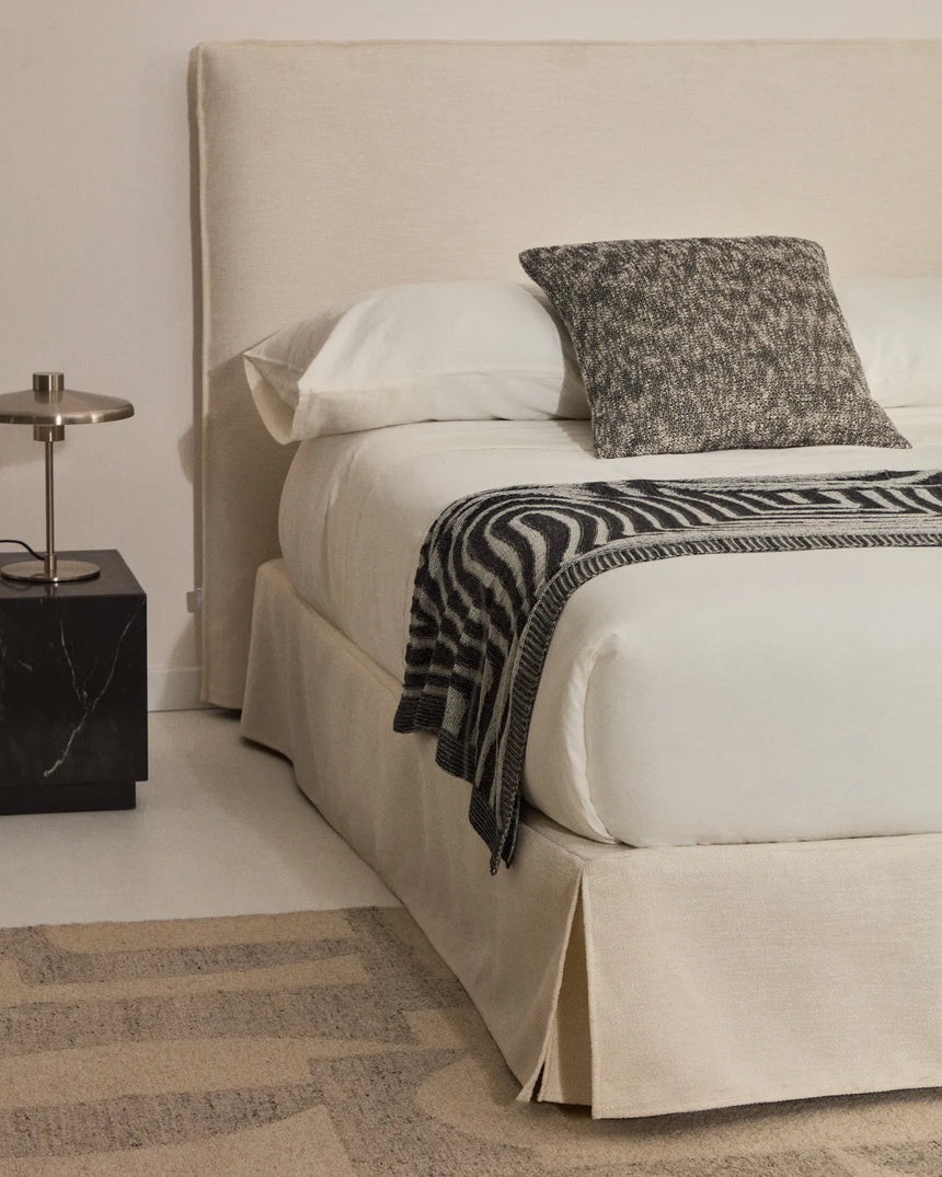 Abziehbares Bett Jaira in weißer Chenille für Matratzengröße 150 x 190 cm, FSC Mix Credit von Kave Home – Bild 2