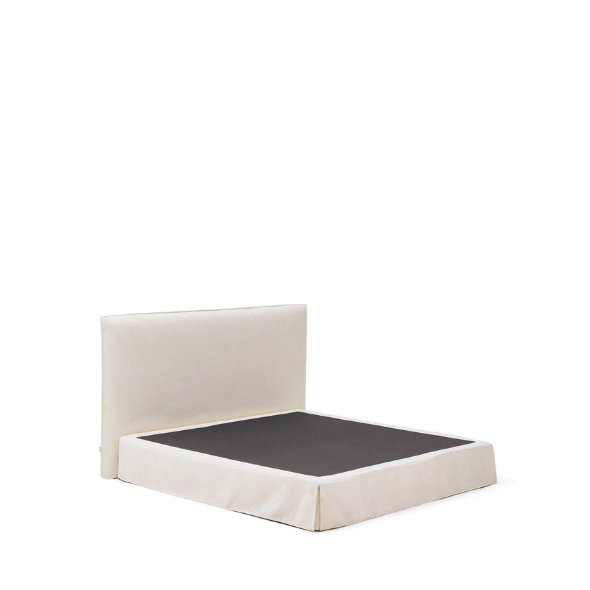 Abziehbares Bett Jaira in weißer Chenille für Matratzengröße 180 x 200 cm, FSC Mix Credit von Kave Home – Produktbild 4