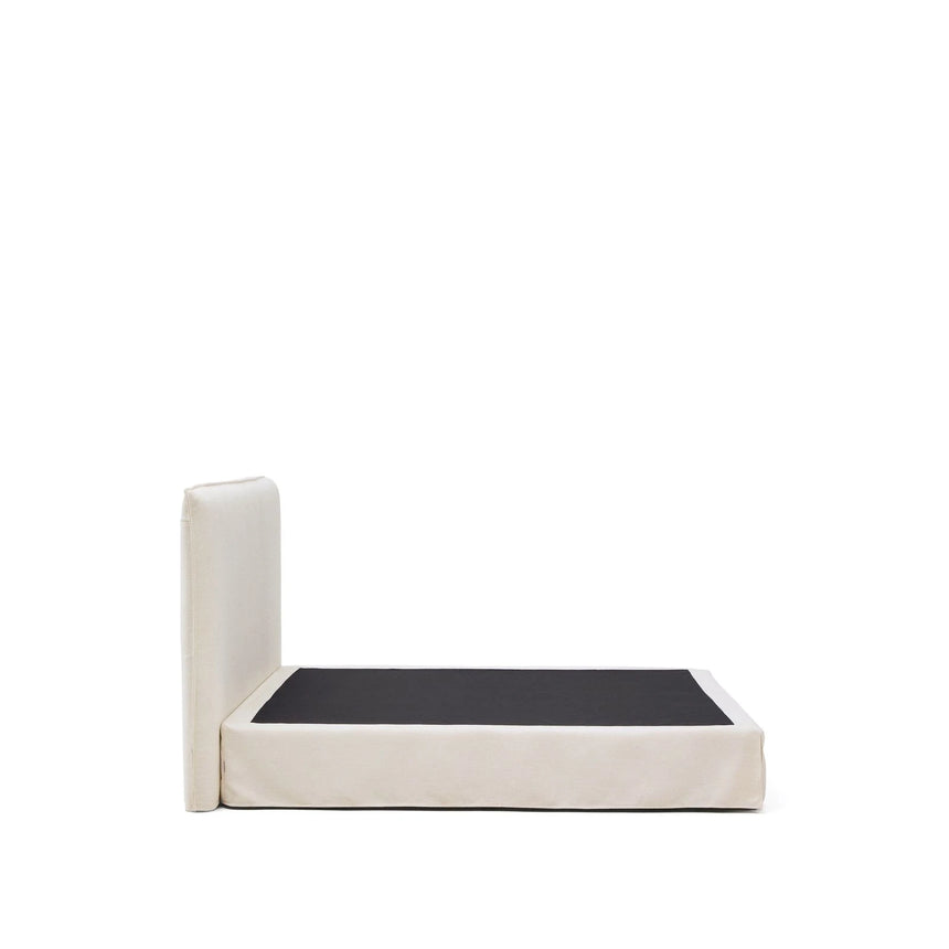 Abziehbares Bett Jaira in weißer Chenille für Matratzengröße 180 x 200 cm, FSC Mix Credit von Kave Home – Produktbild 5