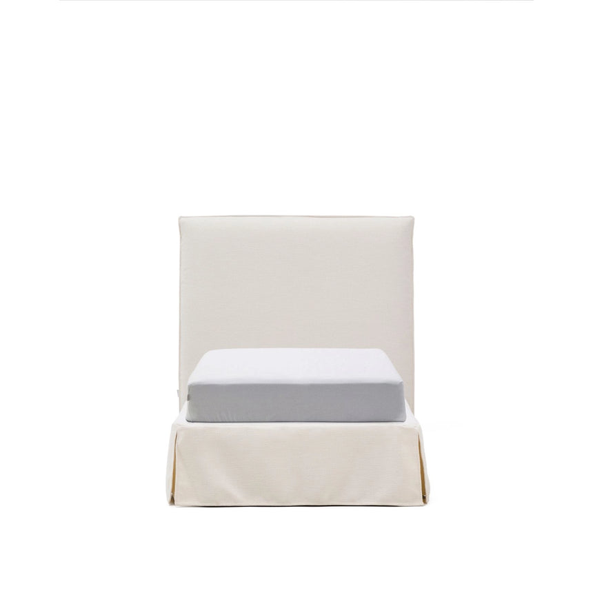 Abziehbares Bett Jaira in weißer Chenille für Matratzengröße 90 x 200 cm, FSC Mix Credit von Kave Home – Bild 1