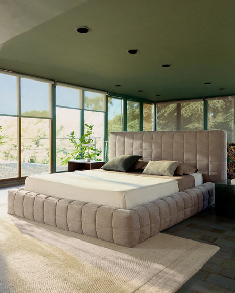 Abziehbares Bett Luiana aus beigefarbener Chenille für Matratzengröße 160 x 200 cm von Kave Home – Bild 2