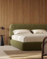 Abziehbares Bett Martina mit dunkelgrünem Lammfellimitat für Matratzengröße 180 x 200 cm, FSC Mix Credit von Kave Home – Bild 3