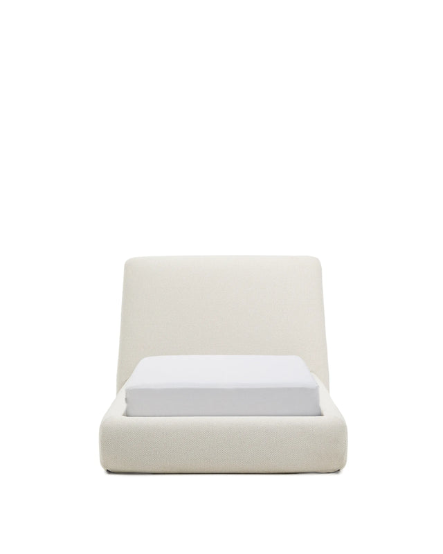 Abziehbares Bett Martina mit ecrufarbener Chenille für Matratzengröße 90 x 200 cm von Kave Home – Produktbild 1