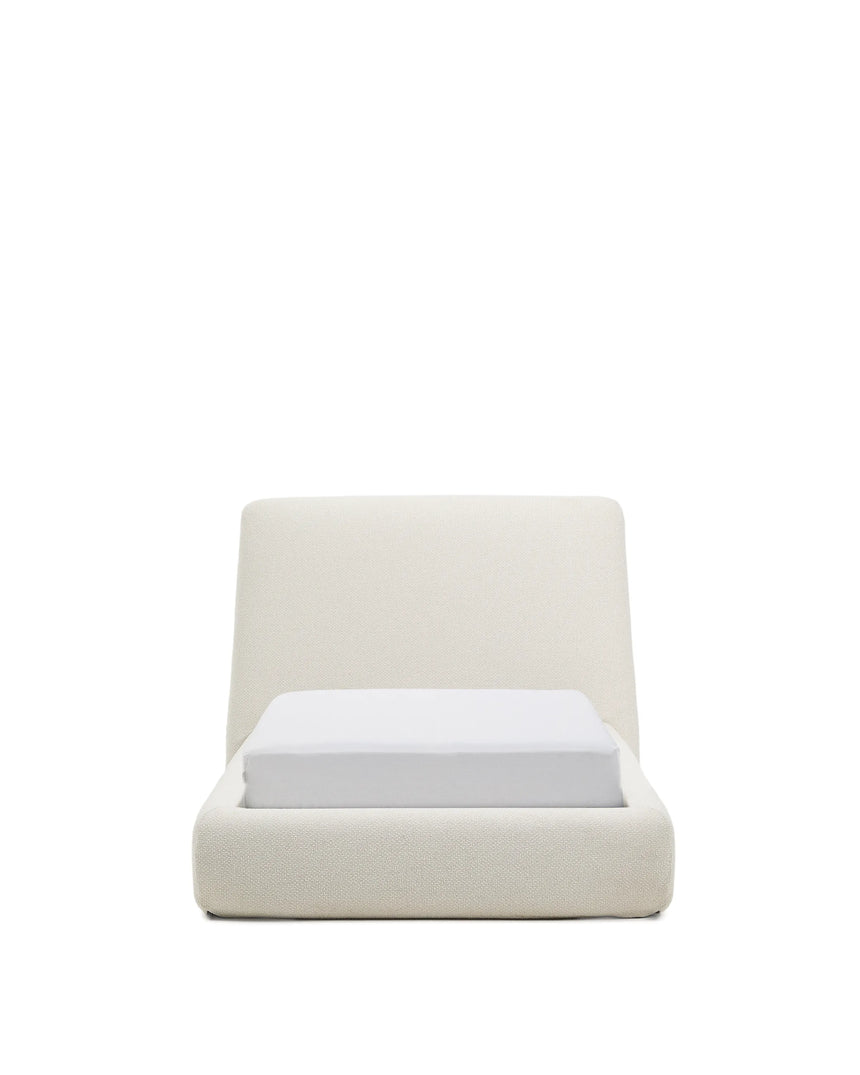 Abziehbares Bett Martina mit ecrufarbener Chenille für Matratzengröße 90 x 200 cm von Kave Home – Produktbild 1