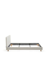 Abziehbares Bett Valma aus perlfarbener Chenille mit Beinen aus massivem Buchenholz für Matratze von 180 x 200 cm von Kave Home – Produktbild 11
