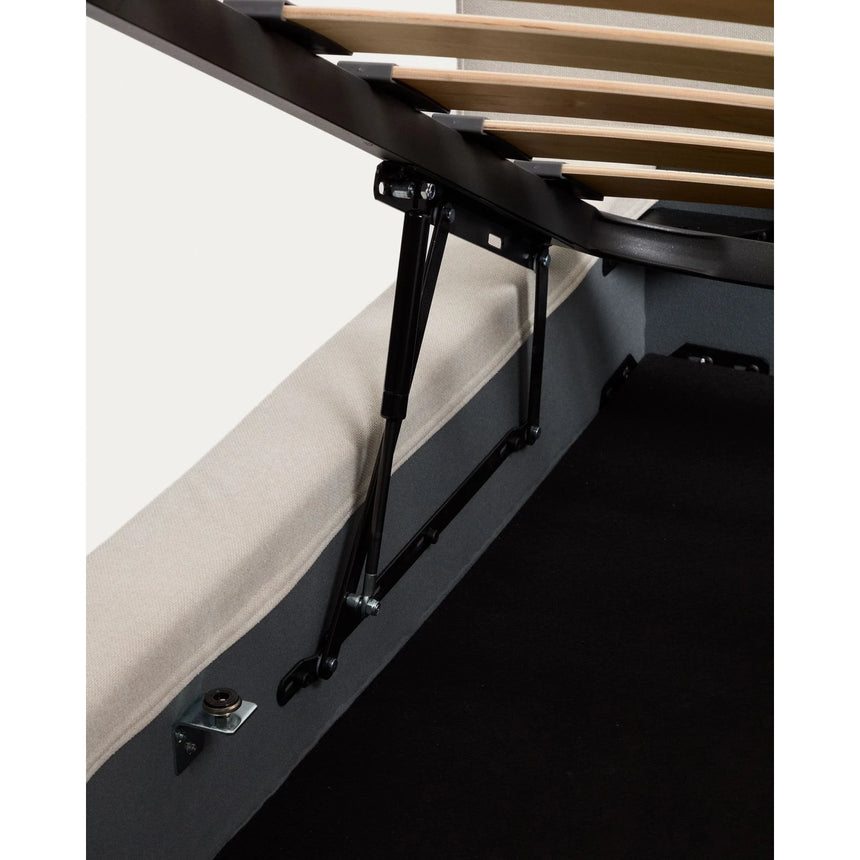 Abziehbares Bett mit aufklappbarem Bettkasten Blok in Écru für Matratzengröße 160 x 200 cm, FSC Mix Credit von Kave Home – Bild 14