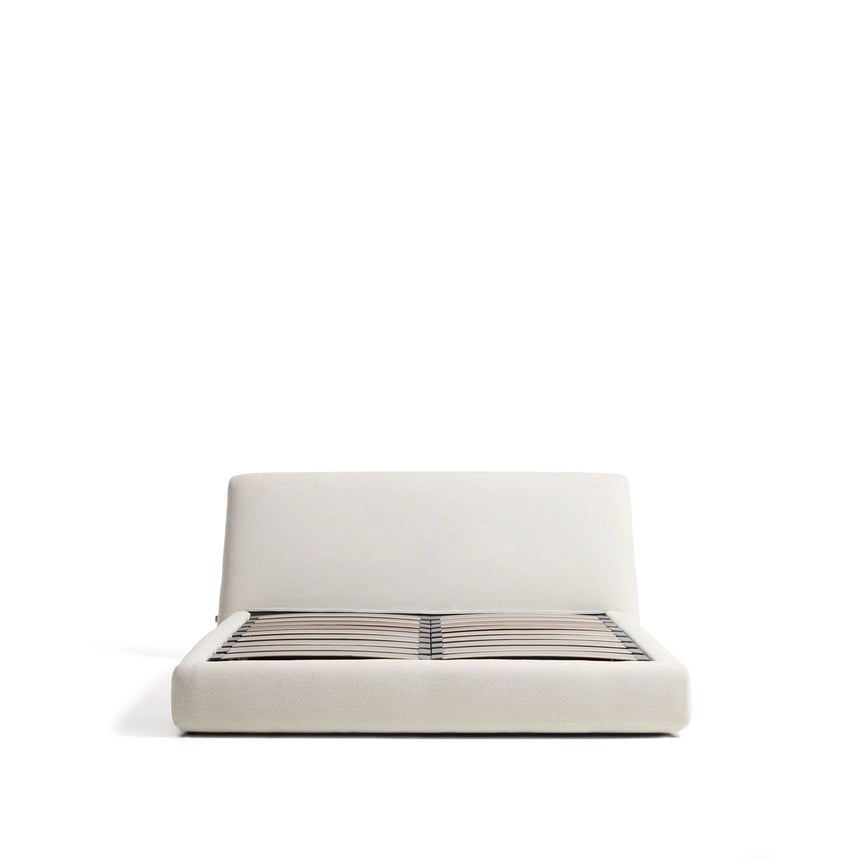Abziehbares Bett mit aufklappbarem Bettkasten Martina in ecrufarbener Chenille für Matratzengröße 180 x 200 cm von Kave Home – Bild 7