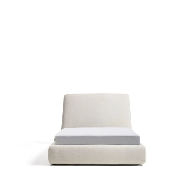 Abziehbares Bett mit aufklappbarem Bettkasten Martina in ecrufarbener Chenille für Matratzengröße 90 x 200 cm von Kave Home – Bild 1